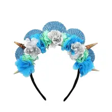 1 шт., повязка на голову, креативные декоративные шифоновые цветы, обруч на голову, повязка на голову для детей, девочек