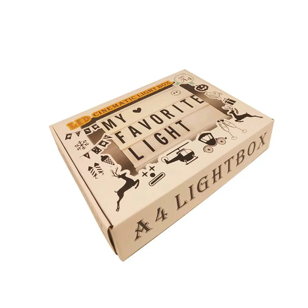 Творческий световой короб с буквами A4 Комбинации светодиодный ночной карты столик-головоломка Настольная лампа Декор освещение с помощью