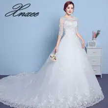 Xnxee кружевное платье с цветочным рисунком милое платье цвета слоновой кости модные, пикантные платья невест Большие размеры макси размер 2-26 W