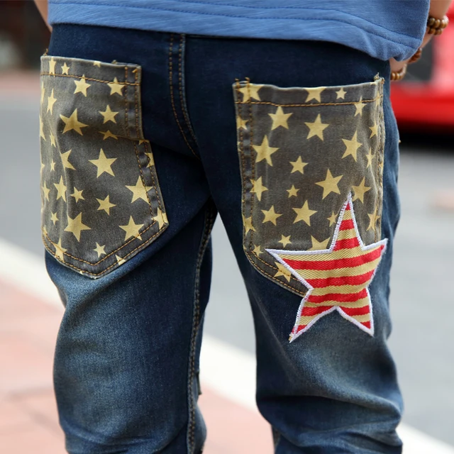 3-14Y Fashion Boys Jeans Trousers Cowboys Autumn Kids Clothes Casual Baby Pants Toddler Casual Boy Denim Pants Children Clothing 6