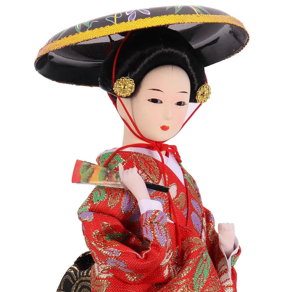Exquisite Japanese Kimono Doll Kabuki Statue Geisha Figurine Home Decor #7