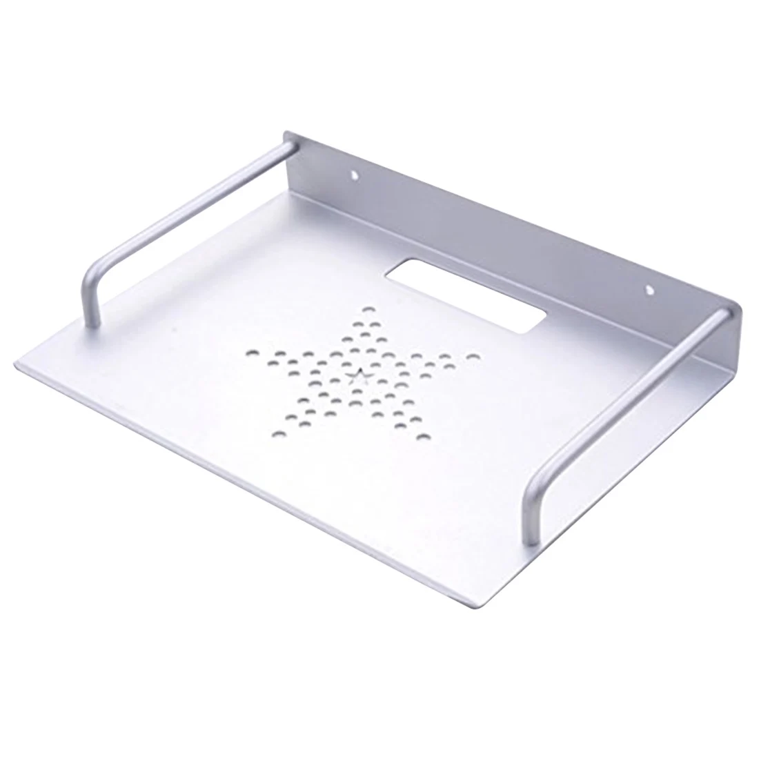 

TV Box Router Set-top Boxes Mini PC DVD Player Single-layer Space Aluminum Wall Mount Storage Shelf Bracket Holder Stand Rack
