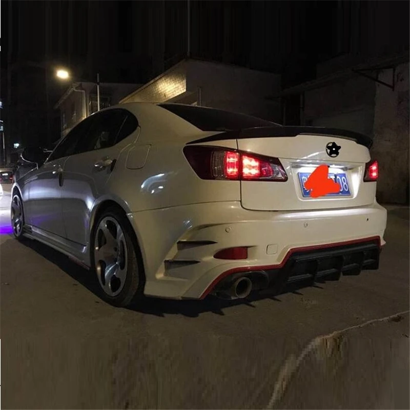Rear Diffuser tuning Front Car Lip Upgraded Modification Parts Accessories Exterior Bumpers protector FOR Lexus IS series Rear Diffuser tuning Front Car Lip Upgraded Modification Parts Accessories Exterior Bumpers protector FOR Lexus IS series