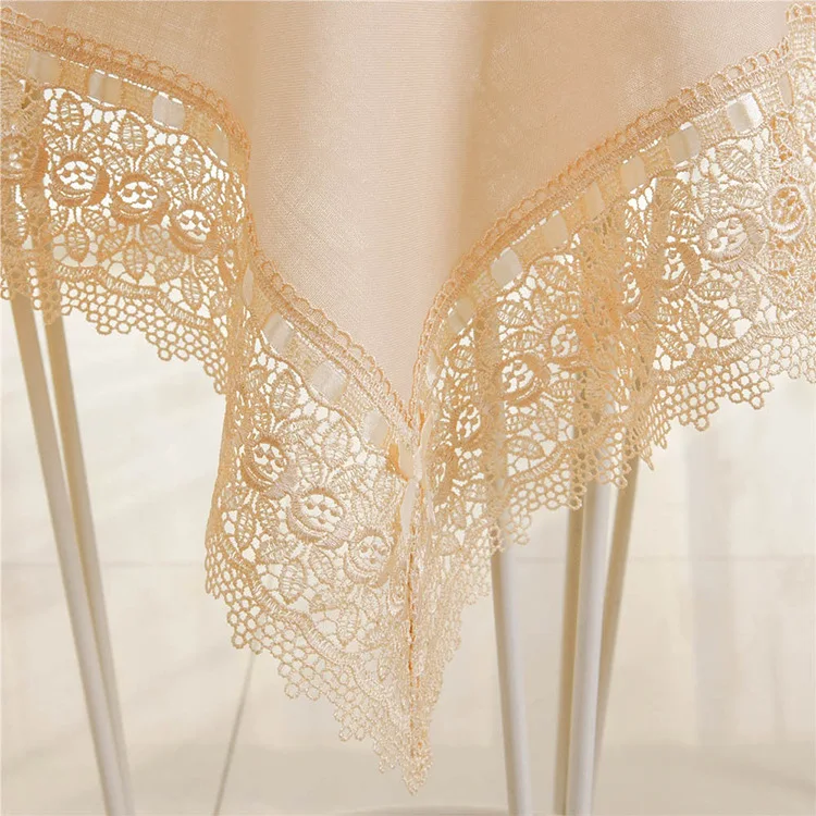 lace ribbon tablecloth Household pastoral tablecloth tea table cloth tray mat heat insulation mat low-cost wholesale