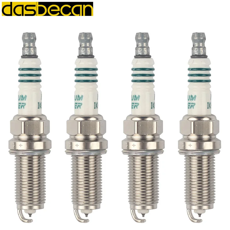 

Dasbecan 4 Pcs Iridium Spark Plug IKH20 5344 LFR6AIX11 LFR6AP11 LFR6BP-11 LFR6AP9 For Ford Nissan Opel 1583231 1430393 12788884