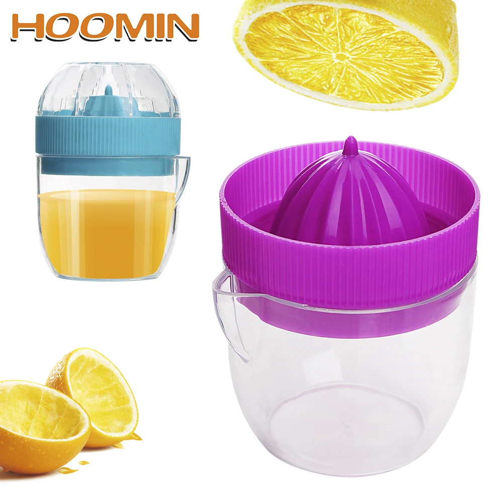 

HOOMIN Manual Food Processors Household Manual Juicer Orange Lemon Juice Squeeze Tool 1 PC Mini Fruit Juice Cup Random Color