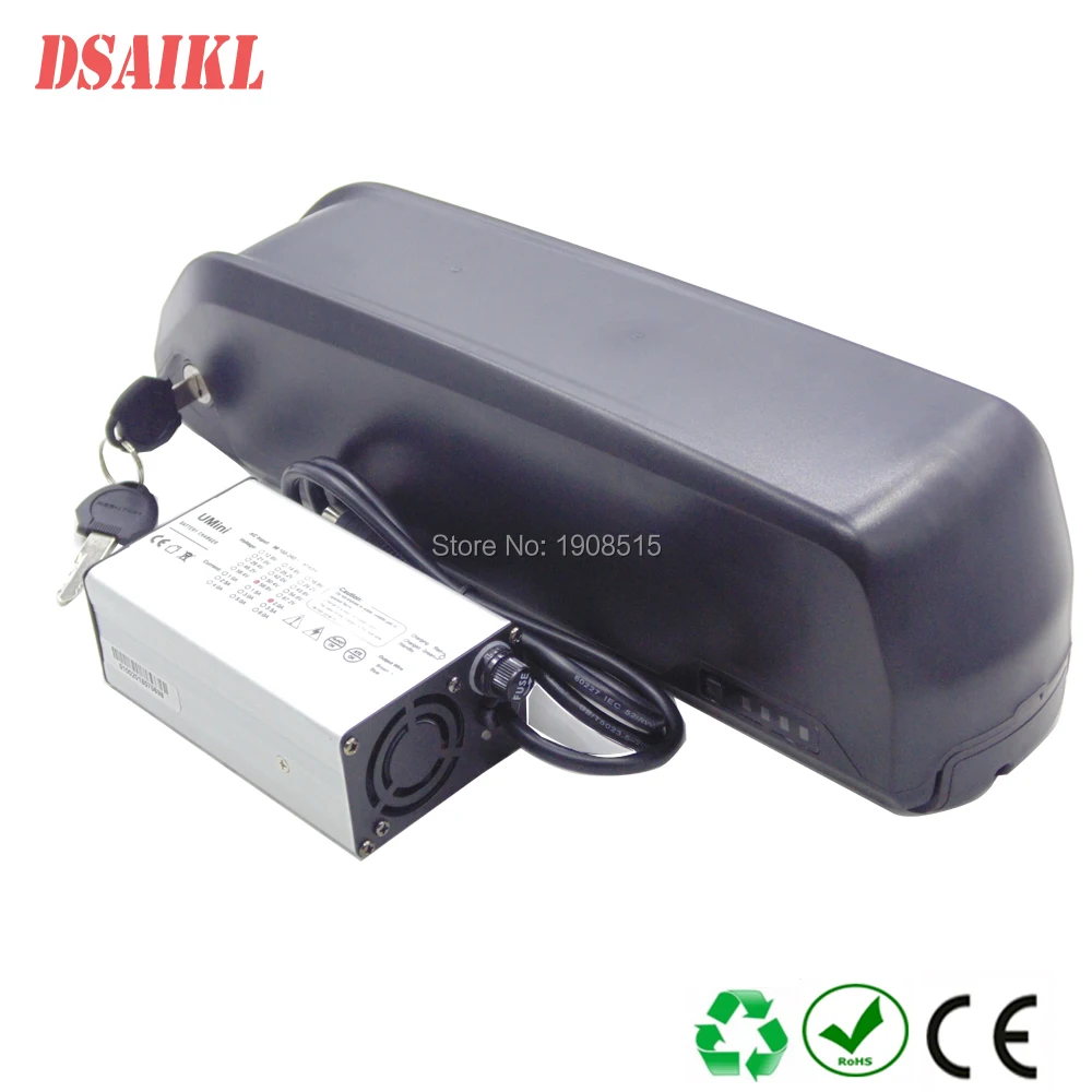 Ebike tube battery pack 14S 51.8V 52V 11.6Ah 1000W electric bicycle