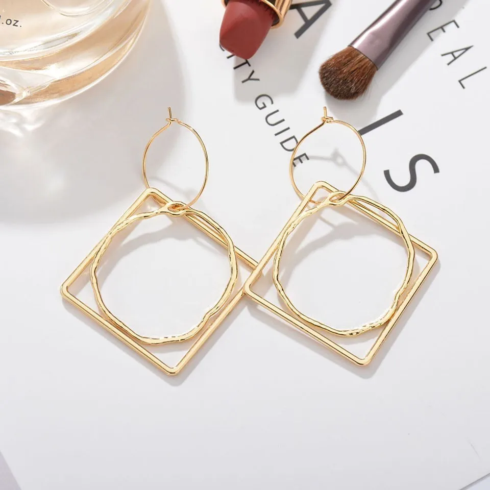 

Special Handmade Big Round Dangle Drop Earrings Women Trendy Fashion High Quality Wonderful Anniversary Earrings Long
