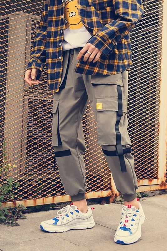 Men's Trousers 2019 Spring New Loose Hong Kong Style New Multi-bag Overalls Nine Pants Personality Youth Casual Men's Clothing Men's Trousers 2019 Spring New Loose Hong Kong Style New Multi-bag Overalls Nine Pants Personality Youth Casual Men's Clothing