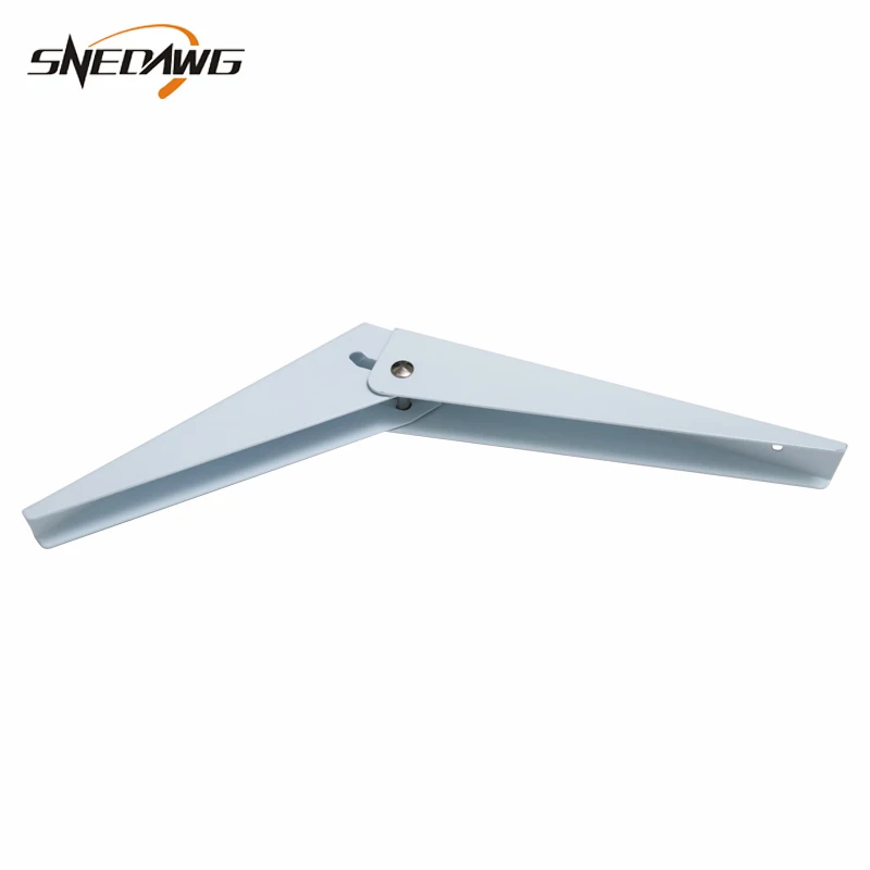 

2pcs Triangular Folding Bracket 8/10/12/14inch Foldable Triangular Bracket Support Bench Release Catch Shelf Bracket for Table