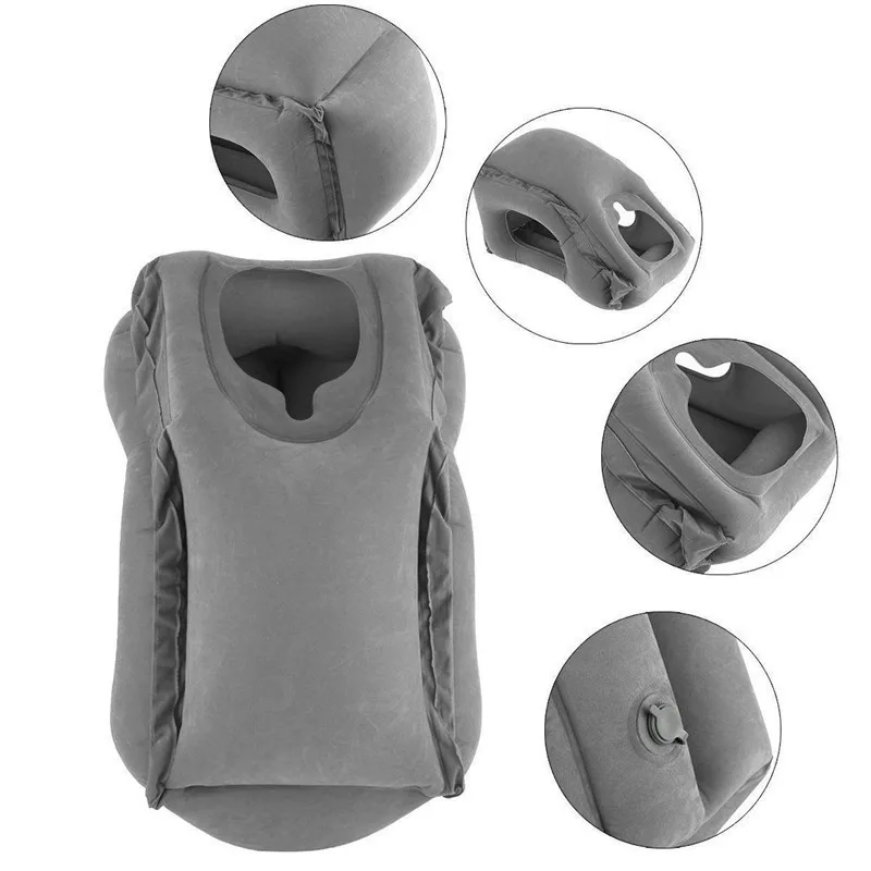 

Inflatable Air Pillow Travel Neck Pillow Air Bolster Frontal Comfortable Sleep Plane Car Soft Cushion Trip Folding Blow