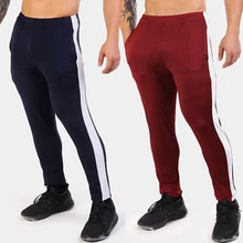 Мужские Slim Fit костюм Спортивная узкие спортивные штаны для бега тренировочные штаны брюки для девочек