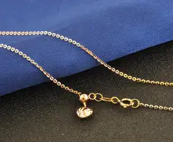 Тондюймов 18овое массивное многоцветное золотое ожерелье 18 К мм 1,1 мм O Link Chain Au750