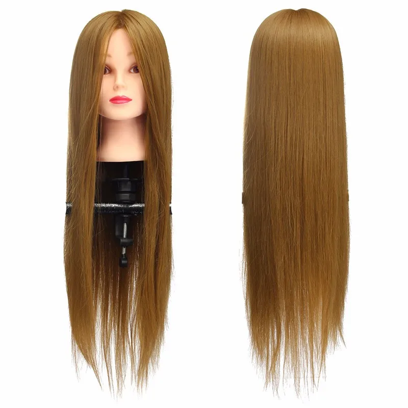 

Professional 26 inch Mannequin Head hairdressing dolls head Female Mannequin Hairdressing Styling Training Head with hair
