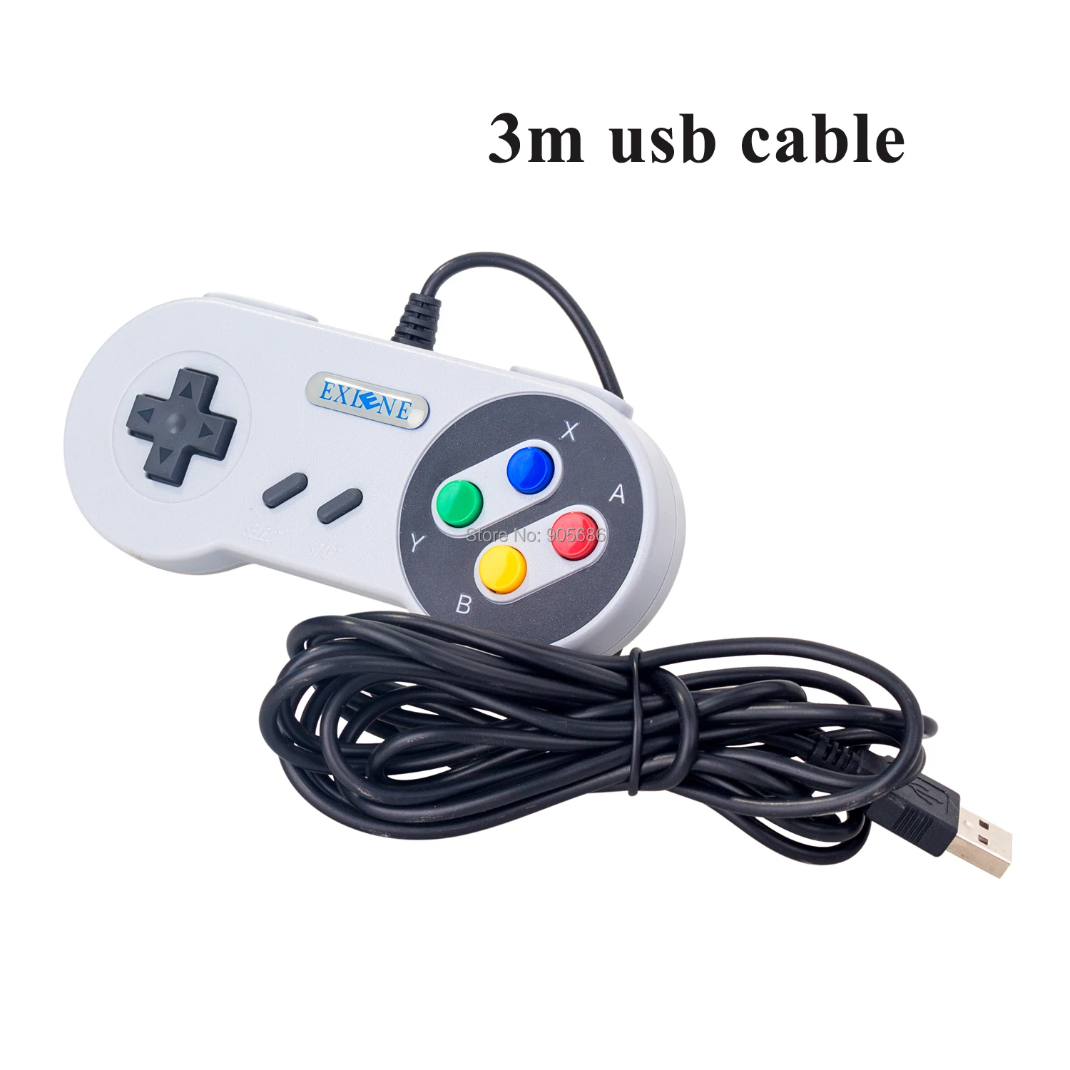 Exlene 3M игровой контроллер USB игрового джойстика геймпад Управление; для SNES геймпад для Windows PC компьютер MAC Управление джойстик