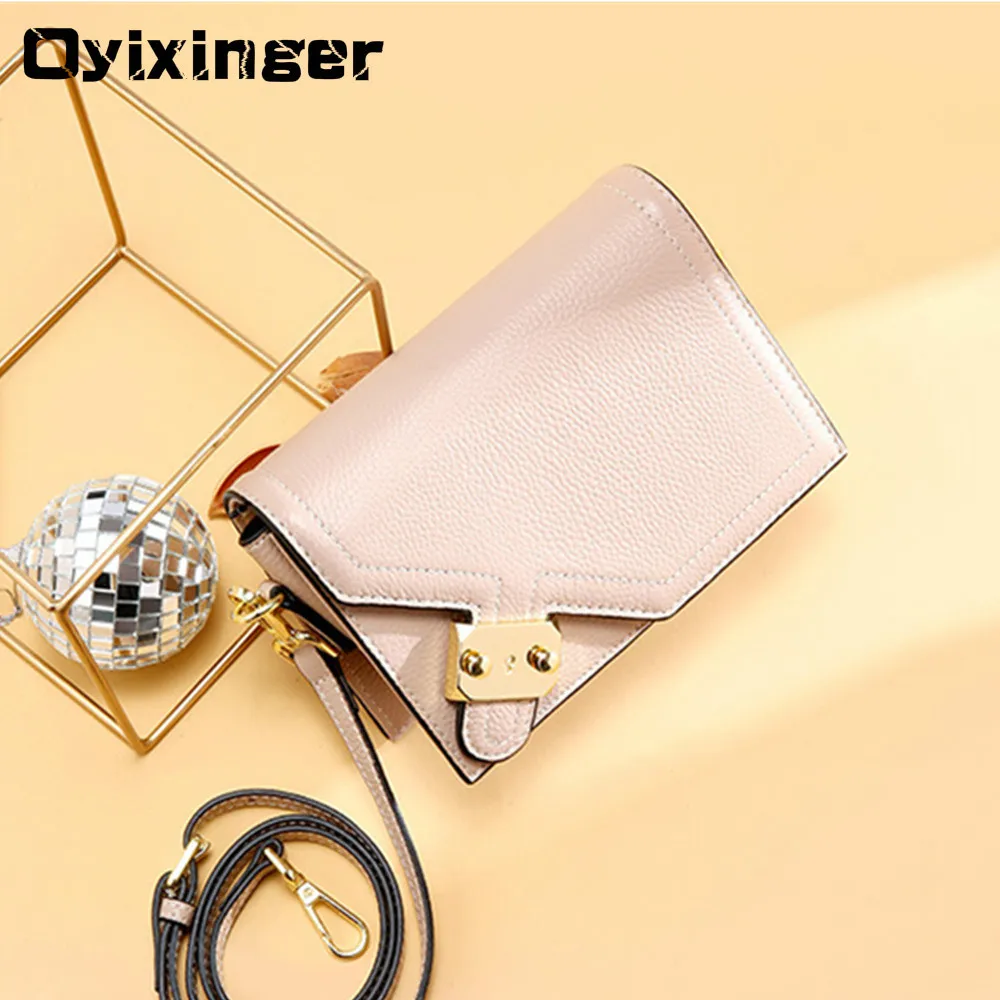 

Newest Girls Genuine Leather Messenger Bag Women's Crossbody Bag Lady Leather Shoulder Bag Small Flap Women Bags Bolsa Feminina