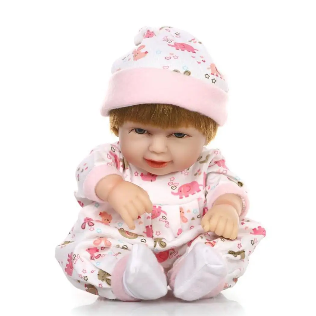 

Kids Soft Silicone Realistic With Clothes Collectibles, Gift, Playmate Reborn Baby Opened Eyes 2-4Years Doll
