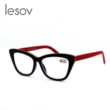 Lesov, черная оправа, очки для чтения, женские, мужские, модные, PC линзы, большая оправа, пресбиопические очки, унисекс, очки, очки, 1,0-3,5, Новинка
