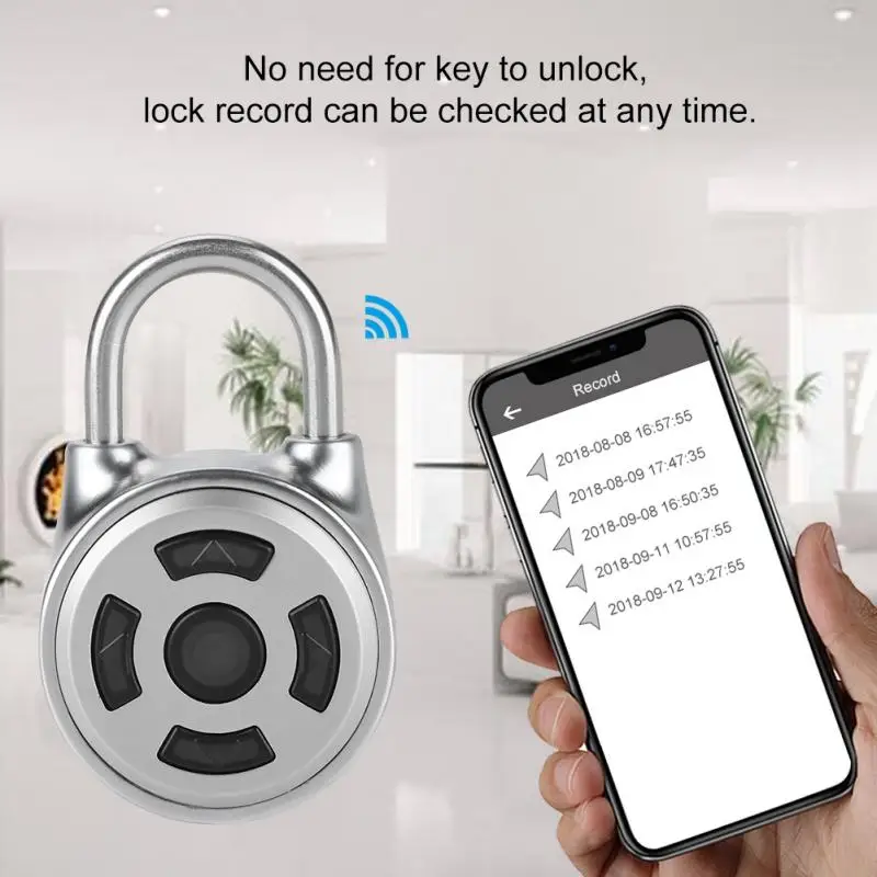 Умный Замок с Bluetooth управлением, Универсальный мини беспроводной замок, электронный замок, металлический замок без ключа, приложение, управление паролем, замок candado