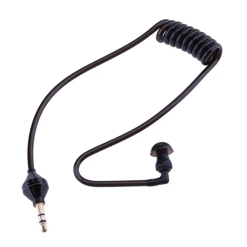 

3.5mm In Ear Anti-radiation Earphone Air Tube Stereo Earphone Flexible Monaural Black In-earbuds