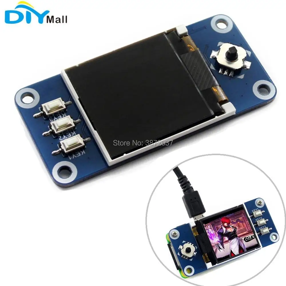 

1.44" 1.44inch RGB SPI LCD HAT ST7735S 128x128 Display Module 3.3V for Arduino Raspberry Pi 2B/3B/3B+/Zero/Zero W