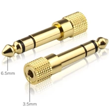 Adapter Microphone-Guitar Jack-Plug Recording Audio-Headset Aux-Cable Gold-Plated Male