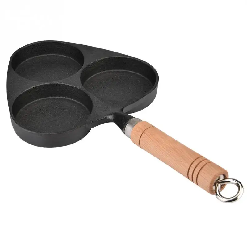 

Three-hole Omelet Pan For Eggs Ham PanCake Maker Frying Pans Creative Non-stick No Oil-smoke Breakfast Grill Pan Cooking Pot
