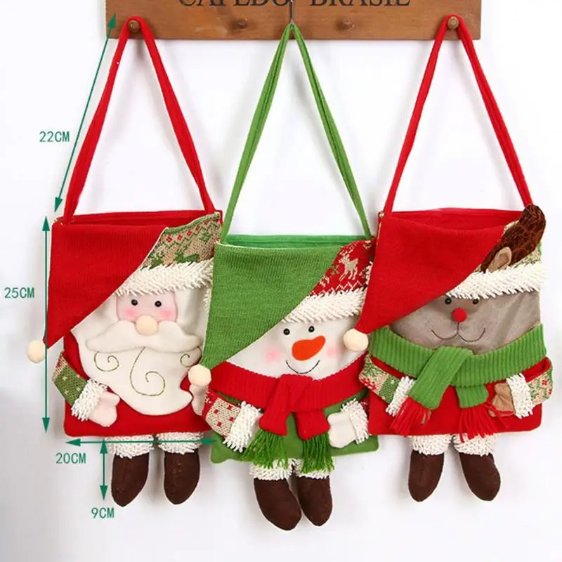 

Christmas Gift Bag for Candy Xmas Tree Ornament Handbag Party Decor