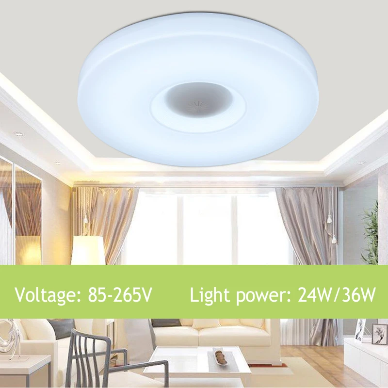 

24W/36W LED Music Ceiling Light Dimmable APP Remote Control Colorful Ceiling Light with a bluetooth speaker