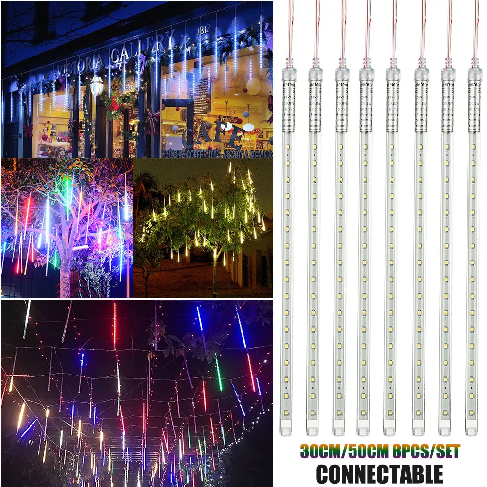 30 см 50 Водонепроницаемый светодиодный Метеоритный дождь светильник s Falling String