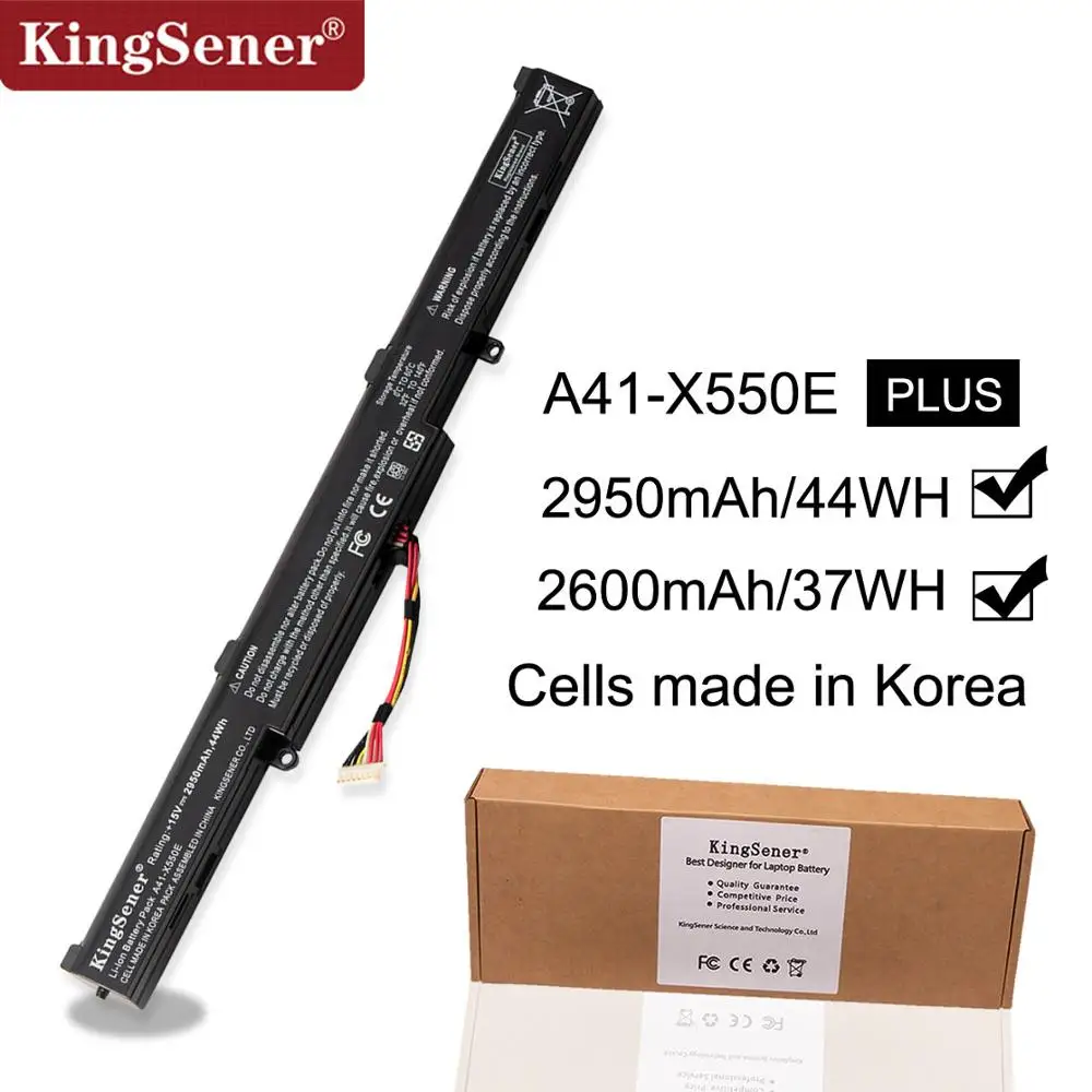 KingSener A41-X550E Аккумулятор для ноутбука ASUS K550D K550DP D451V X550DP X550D F550D R752LJ R752LD R752LB R752M R752L R751J P750L