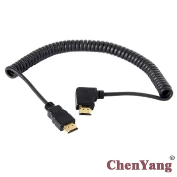 

10pcs/lot chenyang HDMI to Right Angled 90 Degree HDMI Stretch Spring Cable for HDTV DVB DVD PC 1.2m
