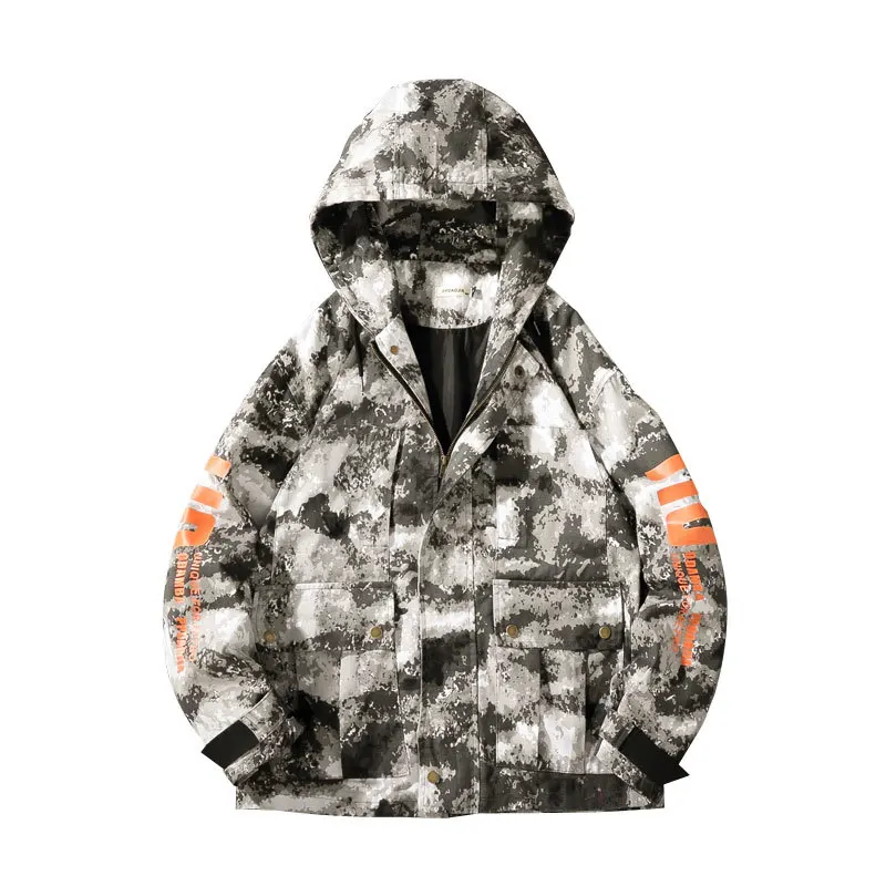 

Spring and Autumn Tide brand camouflage tooling jacket men's large size Korean version of the loose wild jacket student jacket