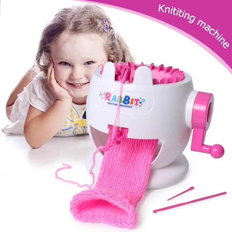 Пластиковые ручные вязальные машины детские развивающие Обучающие игрушки швейные инструменты DIY Девушки ткацкий станок Playset Weaver