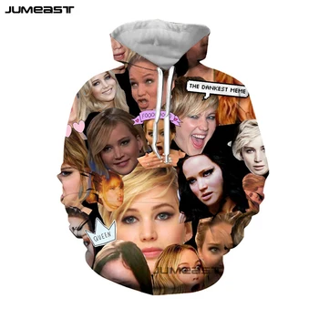 

Jumeast 3D Print Men/Women Many Funny Expression People Hoodies Cool Fashion Woman Hooded Sweatshirt Long Sleeves Sport Pullover