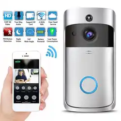 Дверной звонок WiFi Smart HD Камера 720 P Аудио Динамик кольцо домофон мониторинг системы домашней безопасности Ночное видение телефон визуальный