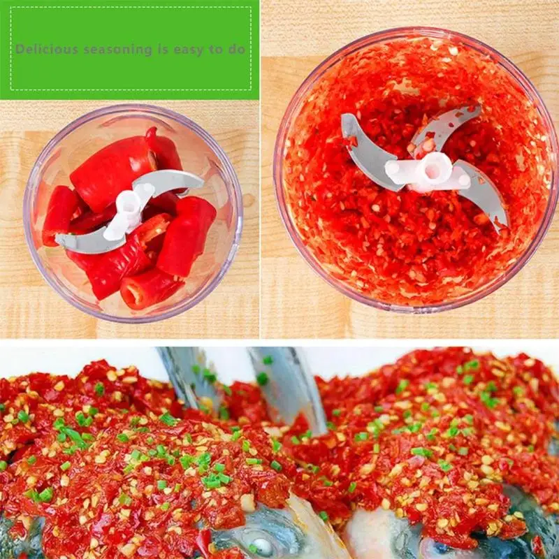 

Alloet 900ML Manual Meat Grinder Electric Food Chopper Garlic Cutter Onion Chopper Grinder Machine Vegetable Fruit Blender