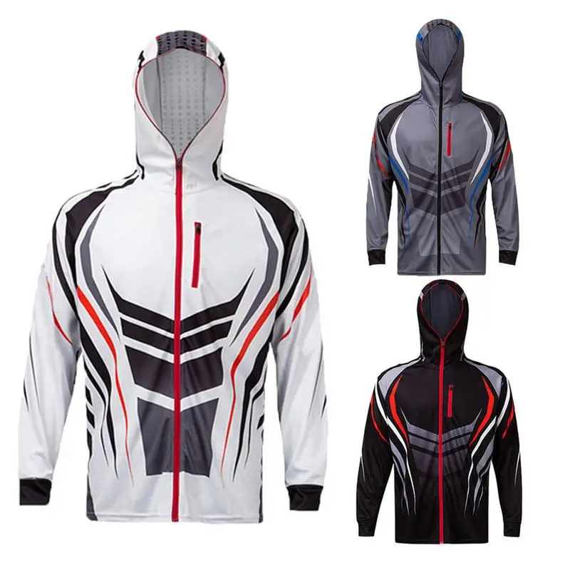 

Quick Dry Hooded Fishing Clothing Summer Long-sleeve Outdoor Mosquito-proof Sun UV Protection Fishing Clothes