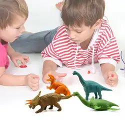 Пластик DIY собрать динозавров игрушка маленький конструктор тираннозавр цифры модели образовательных игрушек для Детский Подарок Brinquedo