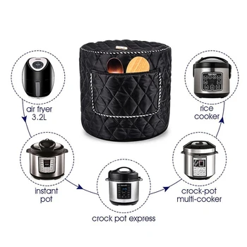 

Black/Red Polyester Fiber Cover Dust Cover For Electric Pressure Cooker Small Kitchen Appliances Accessories