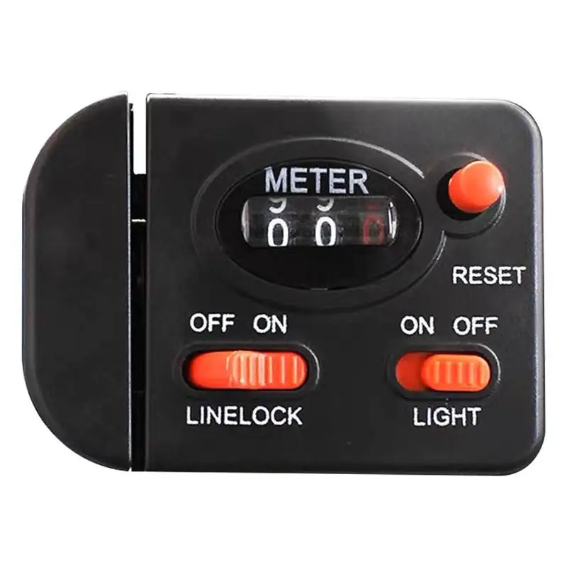 

999m Fishing Finder Line Length Counter Precision Digital Display Clip On Rod Length Meter Fishing Accessories With battery