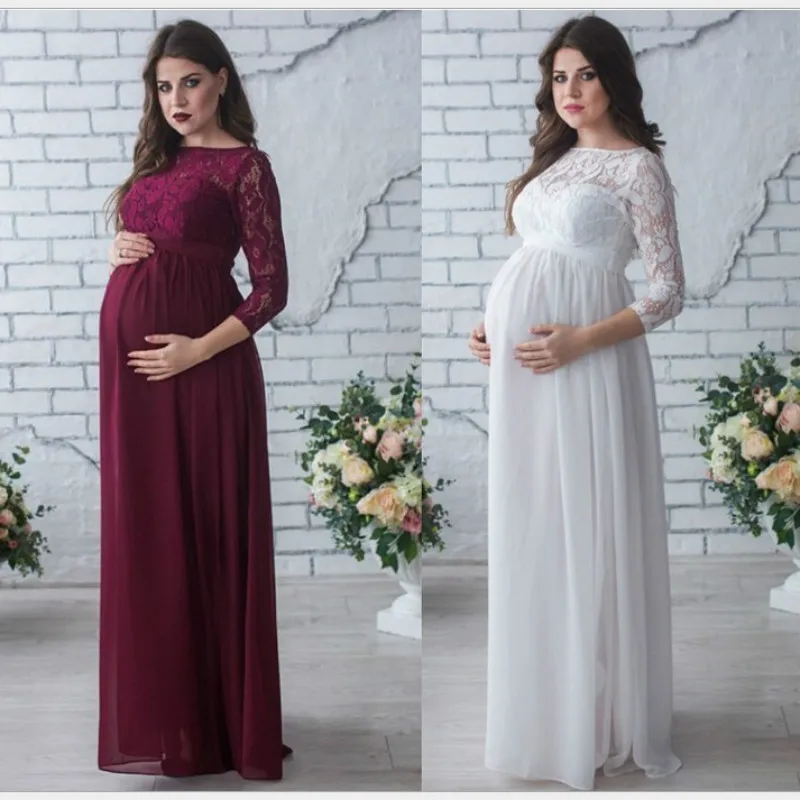 Maxi Maternity Dress For Pregnant Women Clothes Sexy Ladies Long Sleeve Lace Pregnancy Dresses Party Evening Vestidos Embarazada Maxi Maternity Dress For Pregnant Women Clothes Sexy Ladies Long Sleeve Lace Pregnancy Dresses Party Evening Vestidos Embarazada
