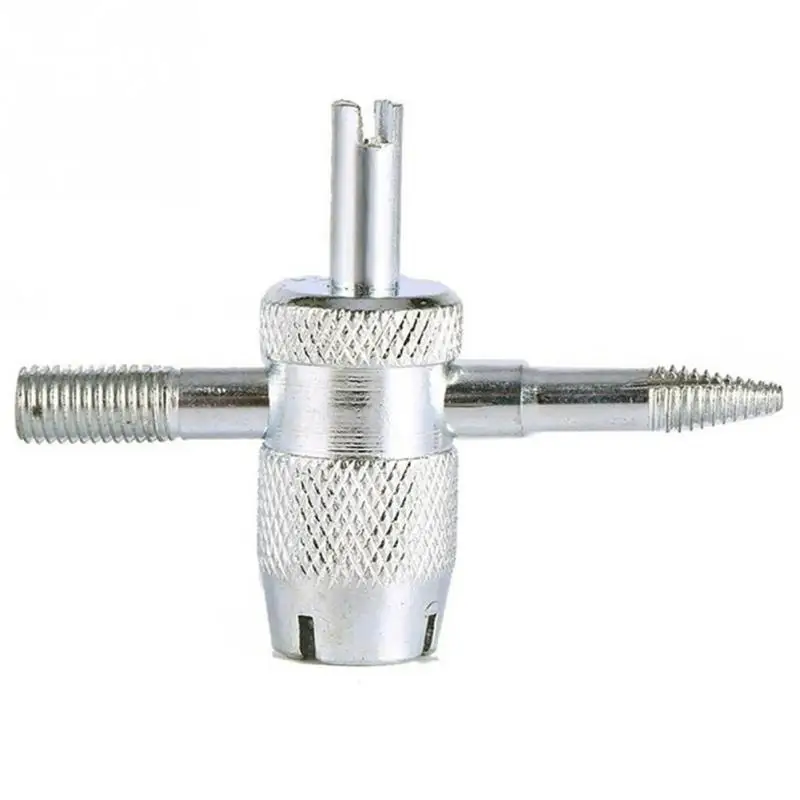 

Durable Deflating Wrench Bicycle Portable Repairing tool 4 In 1 Valve T-type