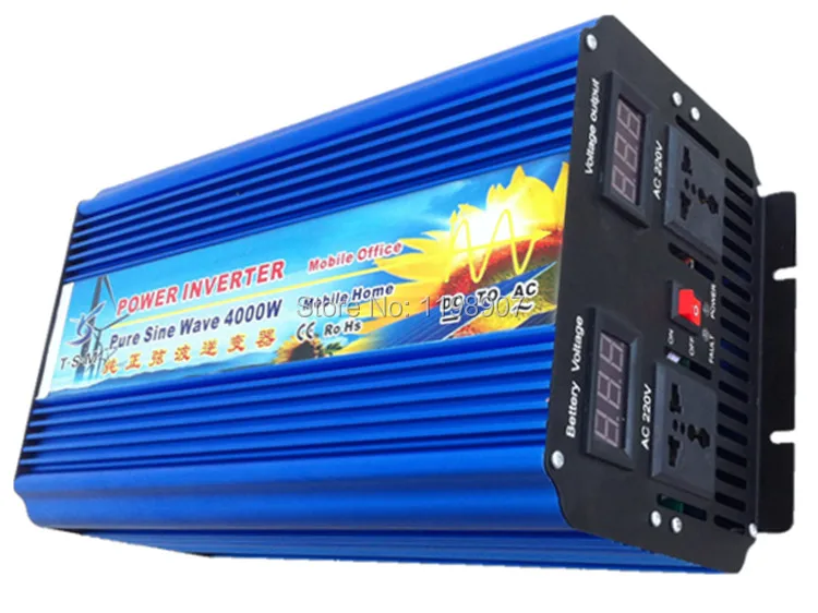 

Free shipping Peak Power 8000W 4000W DC12V input to AC120V 60HZ digital display Pure Sine Wave Power Inverter,Car Inverter