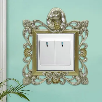 

Creative Simple And Modern Resin Animal Switch Double Protective Cover Pastoral Socket Wall Decoration