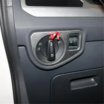 

For 2016-18 new Touran headlight control sticker new touran sequins decorations stainless steel