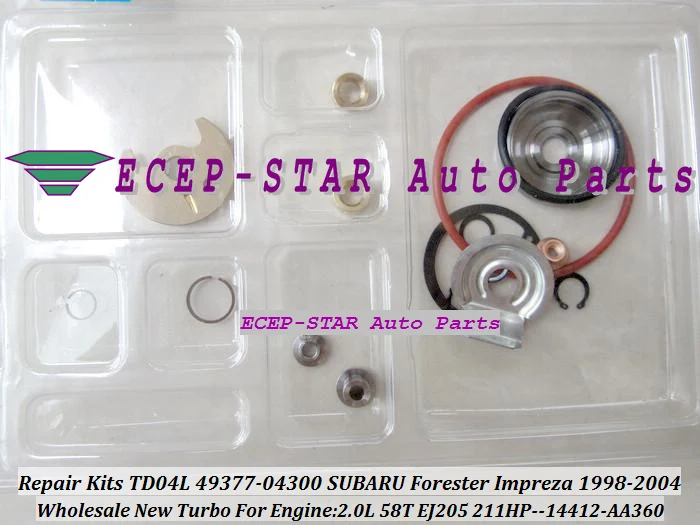 Turbo Repair Kits Turbocharger TD04L-13T-6 49377-04300 49377-04100 14412-AA360 For SUBARU Forester Impreza 1998-04 2.0L 58T EJ205 211HP (2)