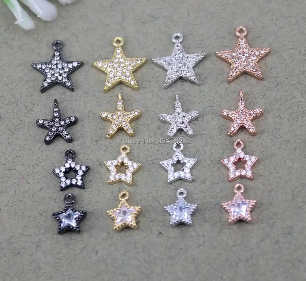 10pcs Metal Copper Micro Pave CZ Sun Flower connector Beads,Cubic Zirconia Flower beads For Jewelry Making