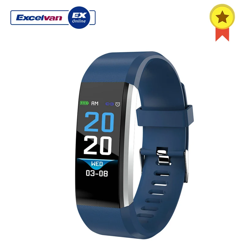 

Excelvan ID115Plus Smart Wrist Band Bluetooth Heart Rate Monitor Blood Pressure Monitor Sport Pedometer Call Reminder Wristband
