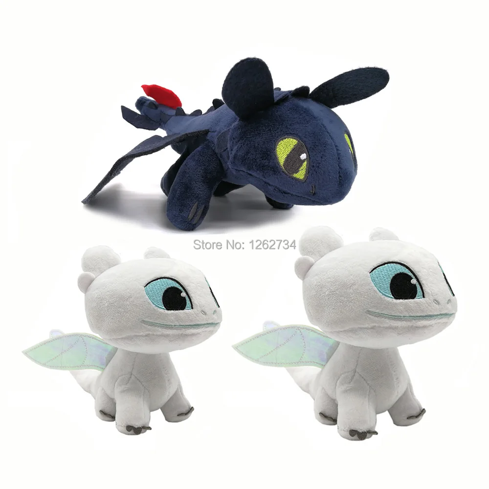 

Light Fury/Night Fury Toothless's Girlfriend White Dragon 13-25CM Soft Animal Dolls Plush Doll Figure TYQQ